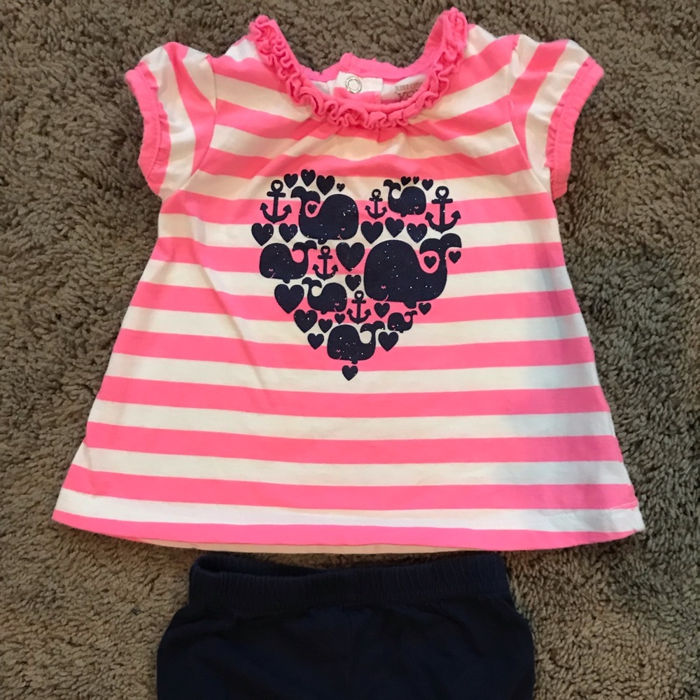 Carter’s 3M Nautical Shirt, Navy Blue Diaper Cover